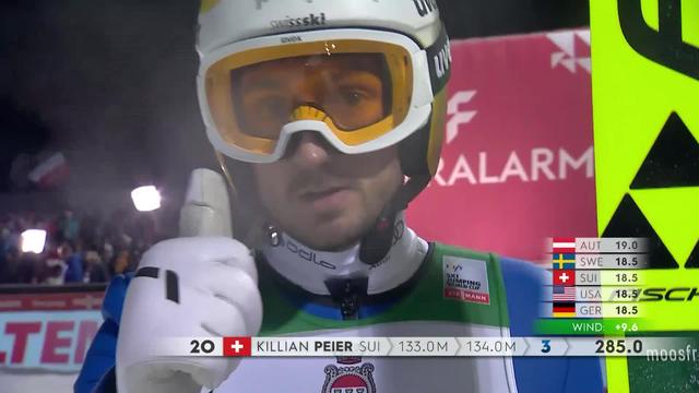 Engelberg (SUI), Grand tremplin messieurs: Killian Peier (SUI) auteur d’un bon 2e saut