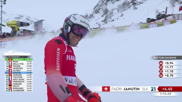 Val d’Isère (FRA), slalom géant messieurs, 1re manche: Fadri Janutin (SUI)