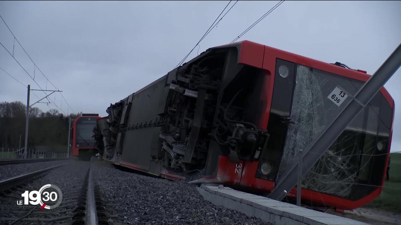 Ce sont vraisemblablement les fortes rafales de vent qui ont provoqué le déraillement de deux trains dans le canton de Berne