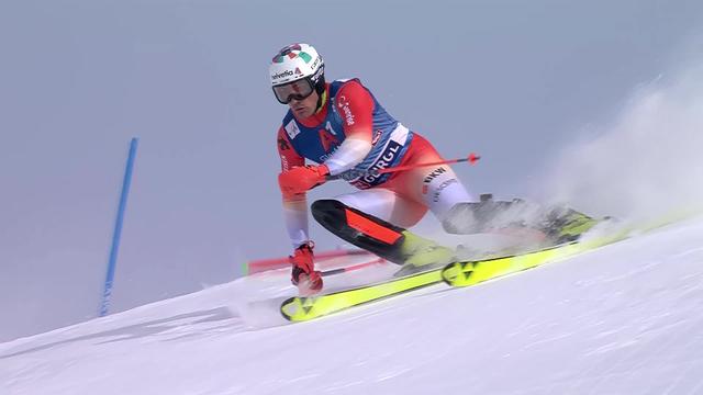 Gurgl (AUT), slalom messieurs, 2e manche: le passage de Daniel Yule