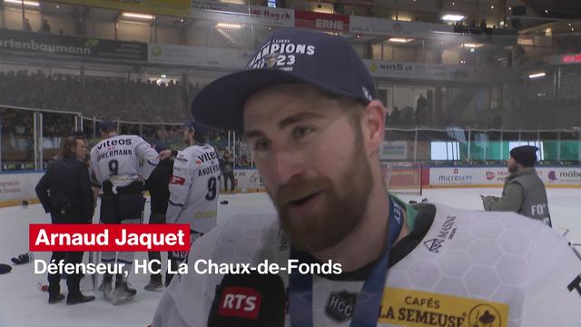 Swiss League: Arnaud Jaquet, "C'est magique. La fête sera belle et longue, j'espère" (HC La Chaux-de-Fonds)