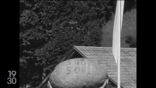 A la fête d'Unspunnen à Interlaken, le mystère de la pierre volée en 2005 demeure.