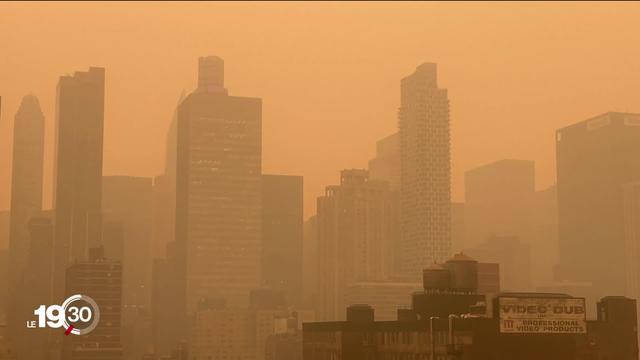 La fumée des incendies au Canada recouvre l'Amérique du Nord, à New York la population est invitée à rester chez elle