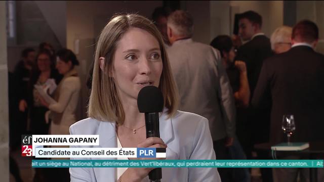 Johanna Gapany satisfaite du premier tour de l'élection au Conseil des Etats à Fribourg