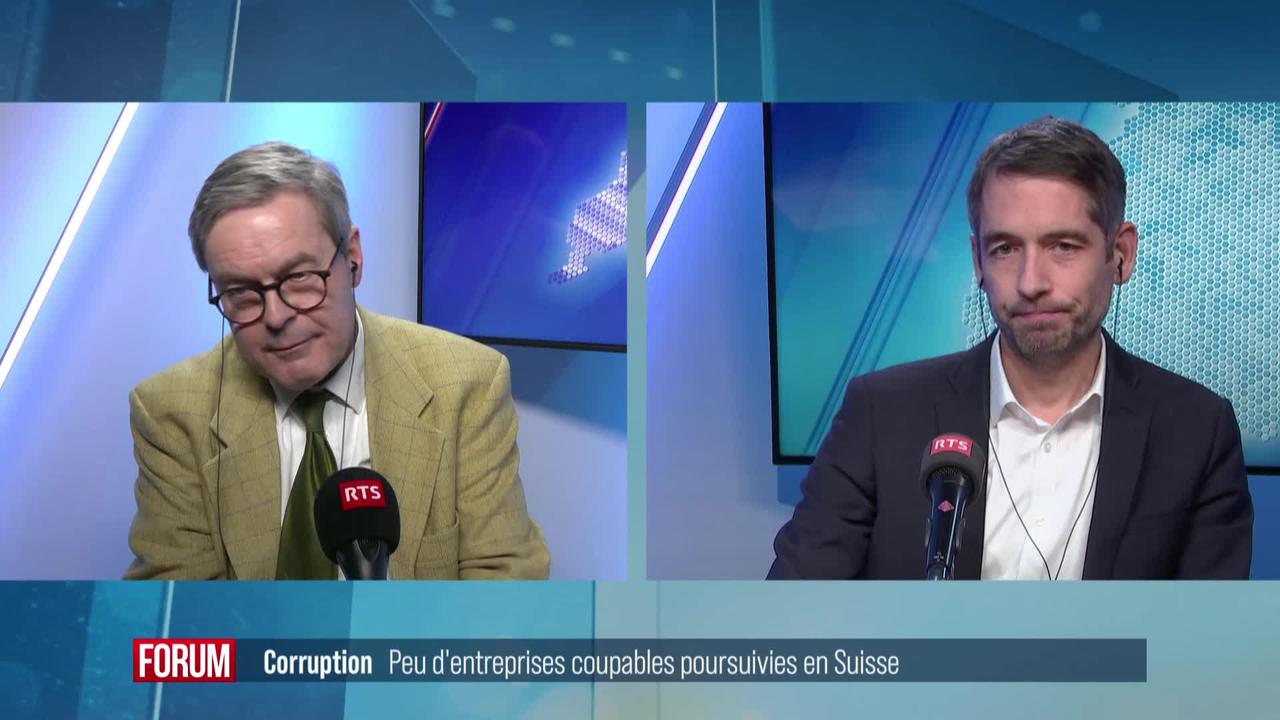 La Suisse punit peu les entreprises coupables de corruption: débat entre Martin Hilti et Pierre Aubert