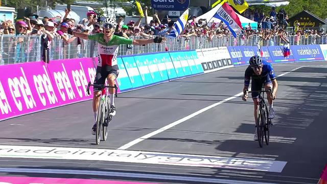 Etape 18, Oderzo - Val di Zoldo: Filippo Zana (ITA) victorieux au sprint, Geraint Thomas (GBR) garde son maillot rose