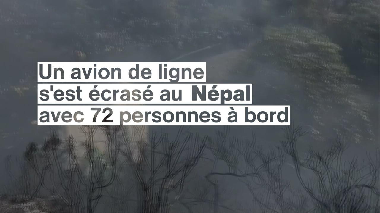 Un avion de ligne avec 72 personnes à bord s'est écrasé au Népal