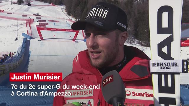 Ski alpin: "Echouer à si peu du podium, c'est un peu dommage" (Justin Murisier)