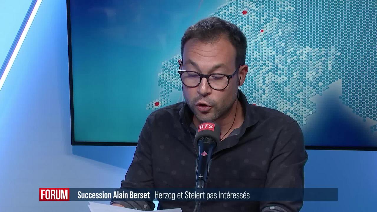 Jean-François Steiert et Eva Herzog renoncent à la succession d’Alain Berset