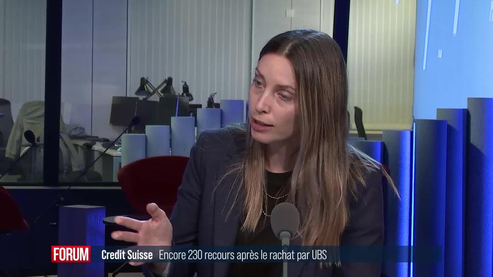 La banque Credit Suisse est encore visée par 230 recours après son rachat catastrophe par UBS (vidéo)