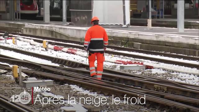 Après la neige, la bise et le froid font leur retour et bloquent les installations ferroviaires