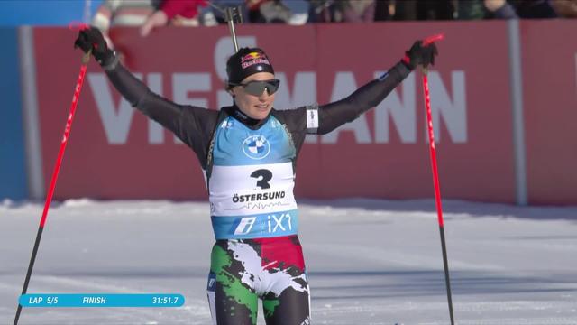 Östersund (SUE), mass start dames: Dorothea Wierer (ITA) remporte la course