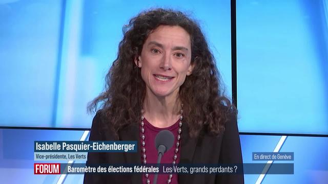 Les Vert-e-s pourraient perdre 2,5% cet automne: interview d’Isabelle Pasquier-Eichenberger (vidéo)