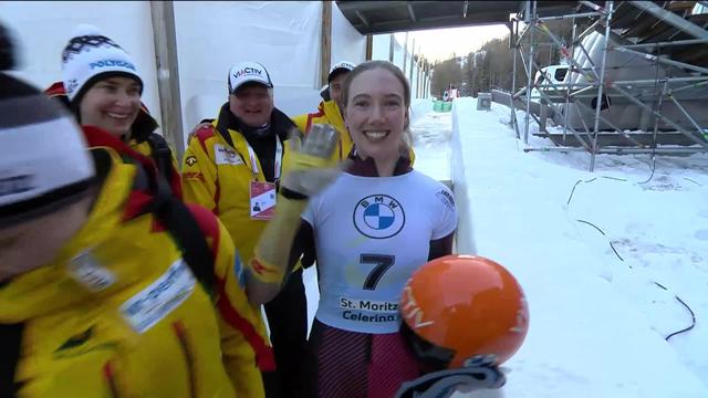 St-Moritz, skeleton dames, 4e manche: Susanne Kreher (GER) remporte l'or