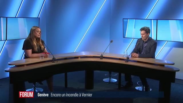 Encore un nouvel incendie à Vernier: interview de Carole-Anne Kast et de Martin Staub