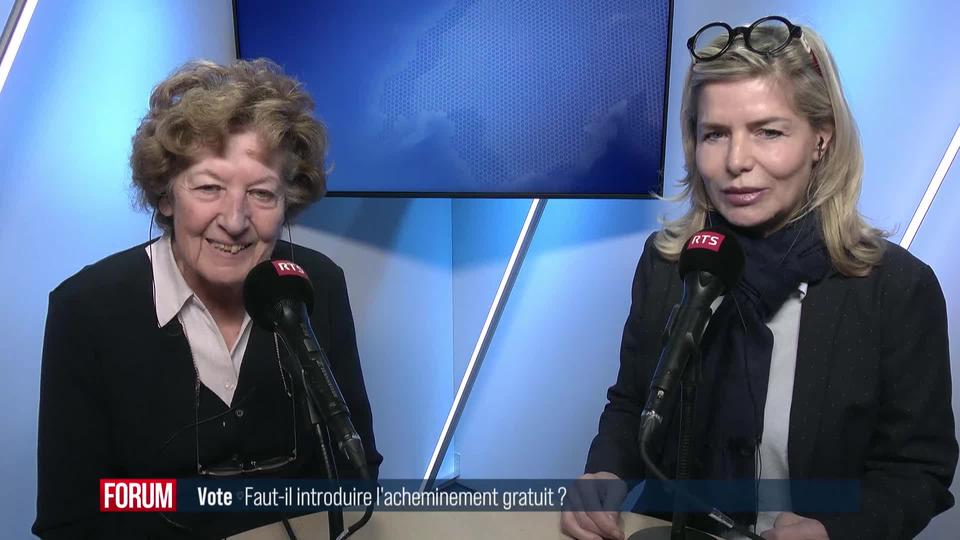 La gratuité du vote par correspondance est-elle un progrès pour la démocratie? Débat entre Gabrielle Barras et Cilette Cretton