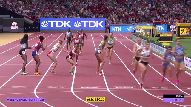 Budapest (HUN), 4x400m dames, 1-2: les Suissesses n’iront pas en finale