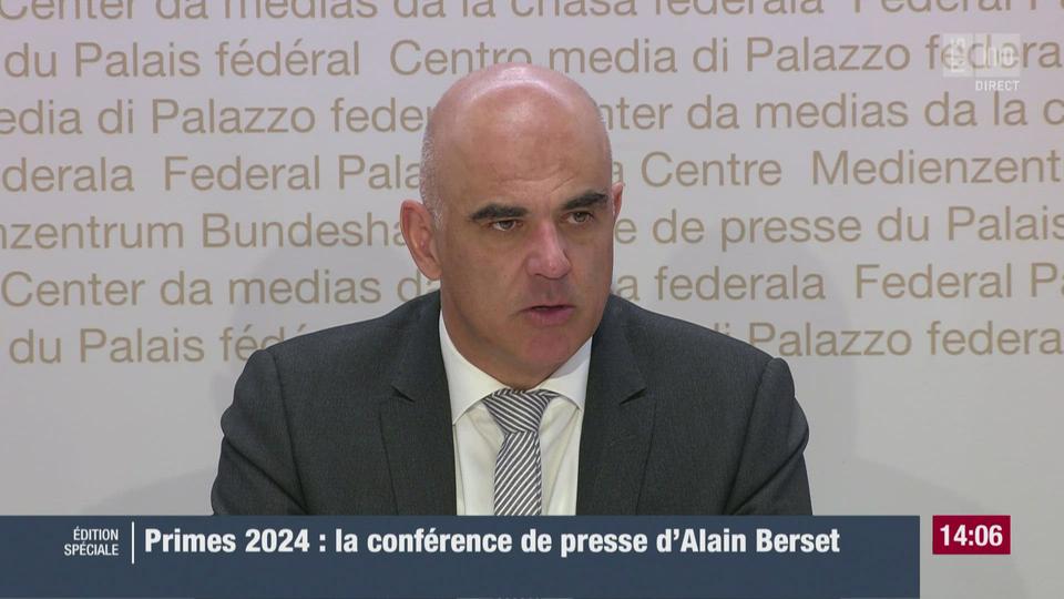 Alain Berset sur la hausse de la consommation de médicaments en Suisse