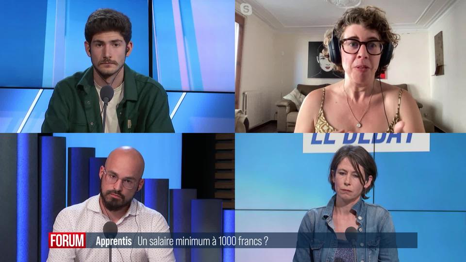 Grand débat (vidéo) - Un salaire minimum à 1000 francs pour tous les apprentis?