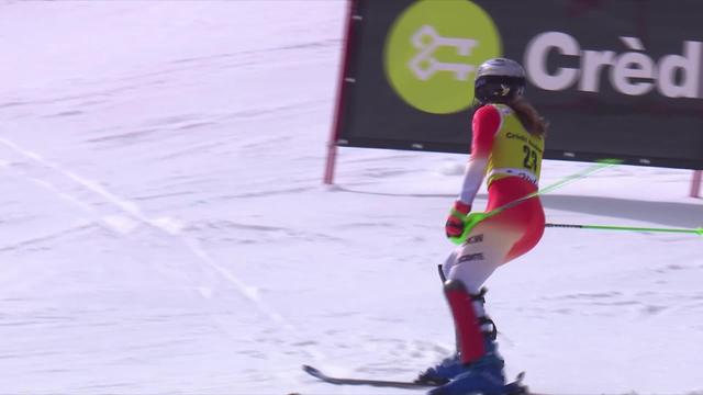 Soldeu (AND), slalom dames, 1re manche: Camille Rast (SUI) subit la première élimination de la saison