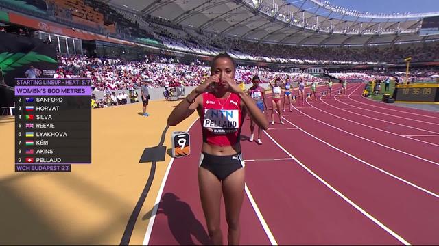 Budapest (HUN), 800m dames, séries: Rachel Pellaud (SUI) termine 5e de sa course et ne parvient pas à passer le cut