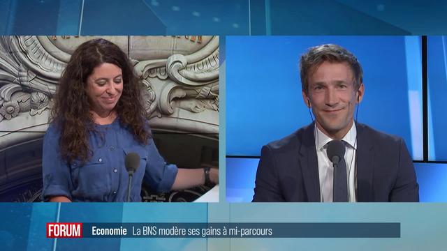 La BNS modère ses gains à mi-parcours: interview de Frederik Ducrozet