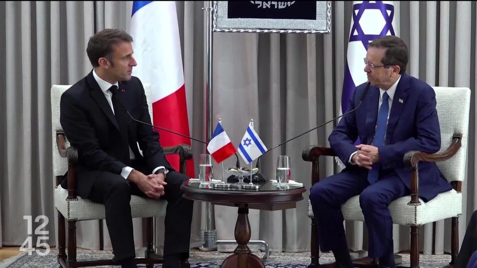 Emmanuel Macron est arrivé en Israël pour marquer le soutien de la France avec l’État hébreu