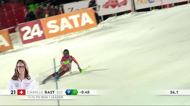 Zagreb (CRO), slalom dames, 2e manche: Camille Rast (SUI)
