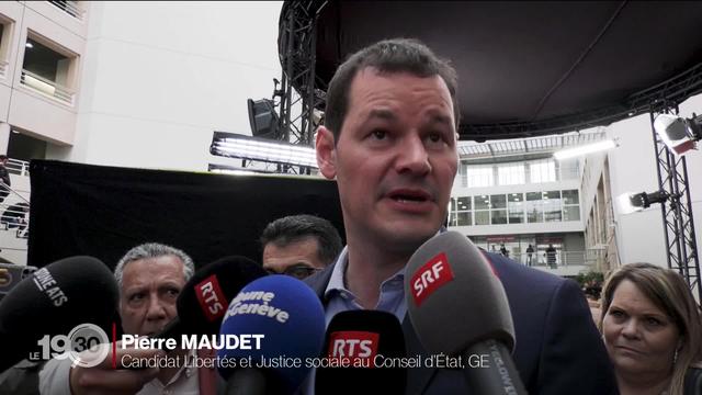 Retour de Pierre Maudet. Il est bien placé pour le Conseil d’État et son parti obtient 10 sièges au Grand Conseil