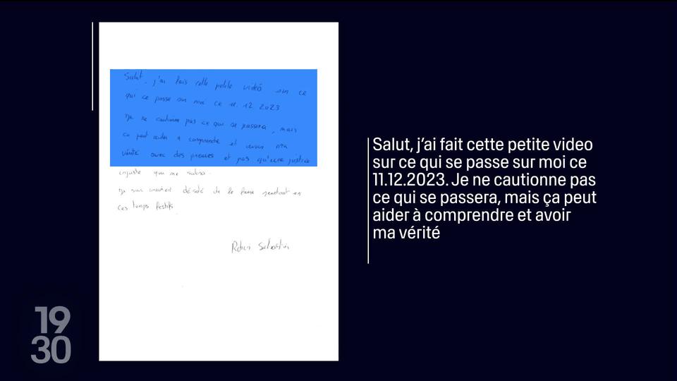 L’auteur de la fusillade de Sion a envoyé à la RTS une lettre dont la teneur tend à démontrer la préméditation de son double assassinat