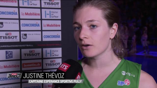 Finale, Coupe de Suisse dames, Elfic Fribourg - ES Pully (93-43): Justine Thévoz, la capitaine de Pully, revient sur la rencontre