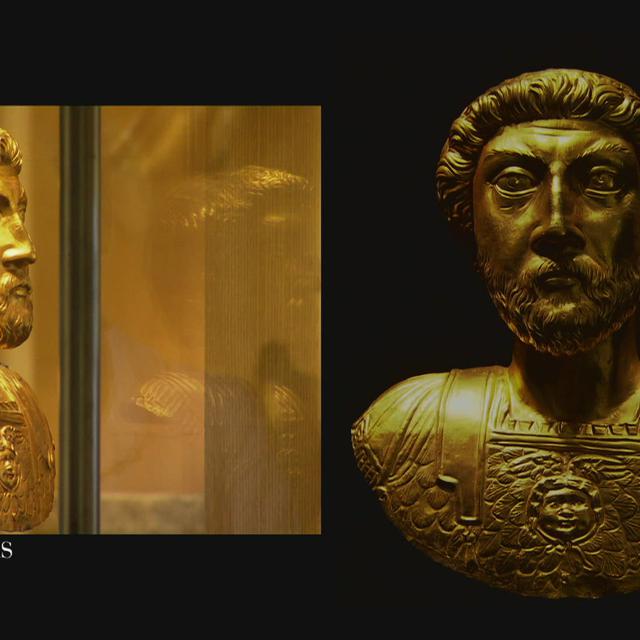 Le buste en or de l'empereur Marc Aurèle
