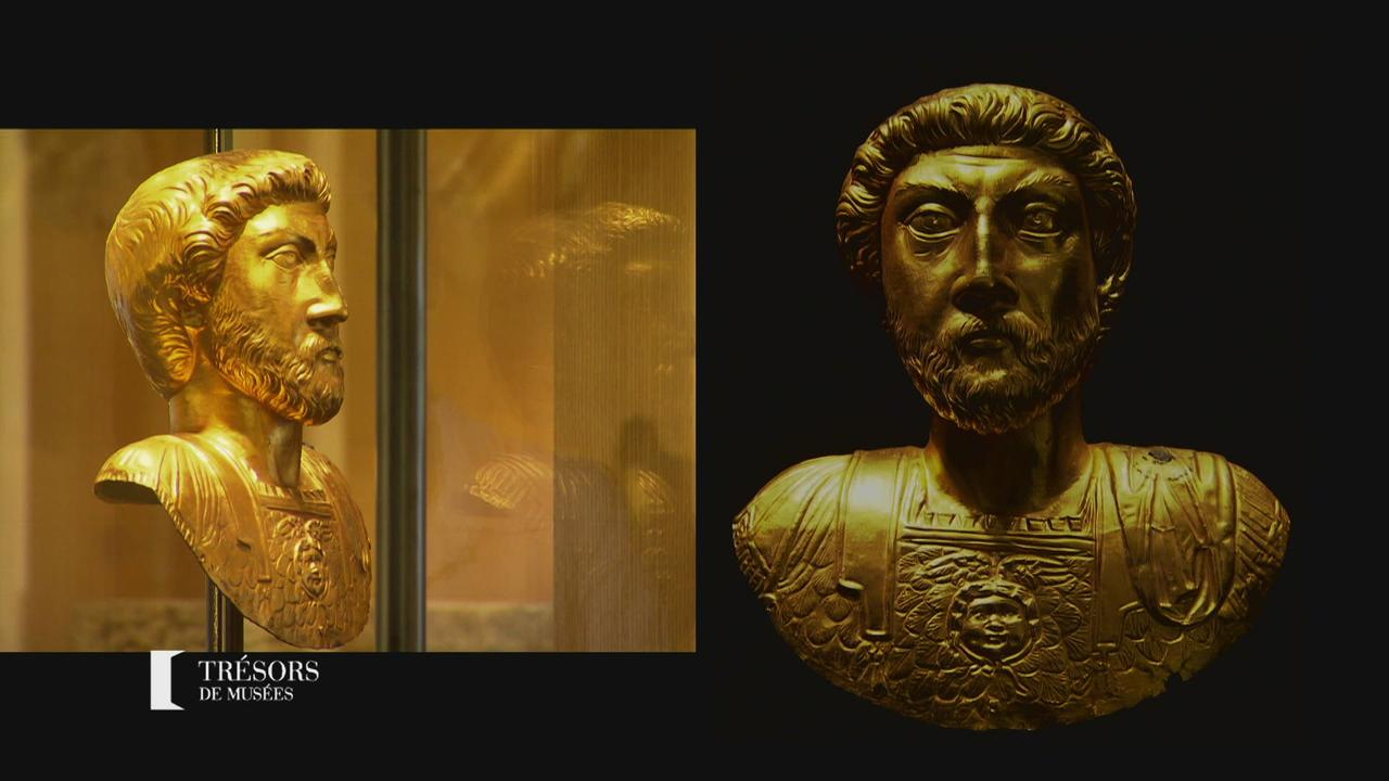 Le buste en or de l'empereur Marc Aurèle