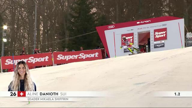 Zagreb (CRO), 1re manche slalom dames: Aline Danioth (SUI)