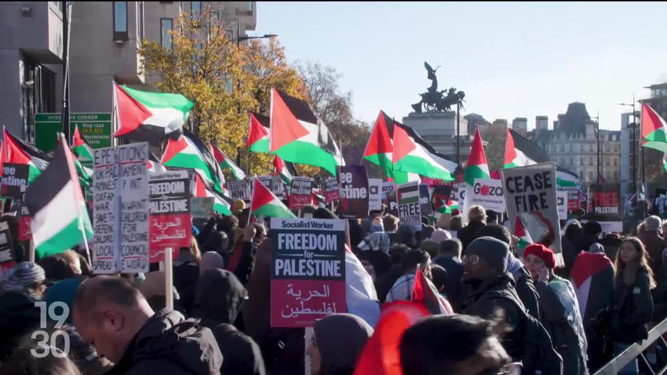 Des centaines de milliers de manifestants se mobilisent dans les rues londoniennes pour soutenir la cause palestinienne