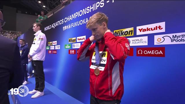 La Suisse décroche sa première médaille aux Mondiaux de natation. Le Genevois Roman Mityukov termine 3e du 200 mètres dos