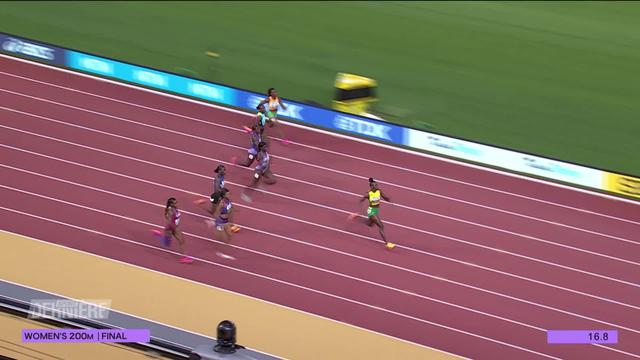 Athlétisme, Mondiaux, finale 200m dames: Shericka Jackson (JAM) victorieuse