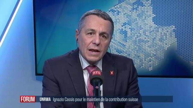 Maintien de la contribution suisse à l’UNRWA: interview d’Ignazio Cassis