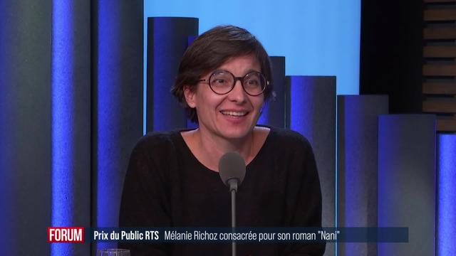 Mélanie Richoz remporte le Prix du public RTS pour son roman Nani: interview