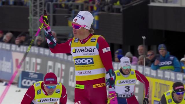 Falun (SWE), sprint messieurs, finale: un Klaebo (NOR) royal s’impose devant Valnes (NOR) et Pellegrino (ITA)