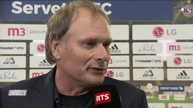 35e journée, Servette - Bâle (3-3): interview d'Alain Geiger après son dernier match à domicile