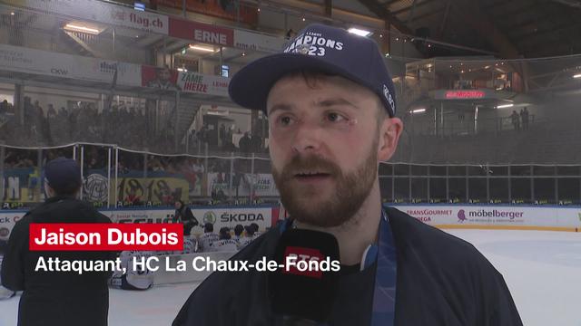 Swiss League: Jason Dubois, "On est récompensé. Il y a eu beaucoup de tension" (HC La Chaux-de-Fonds)