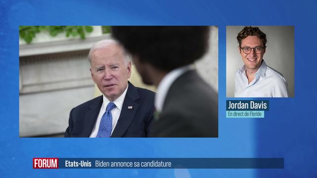 Le président américain Joe Biden candi