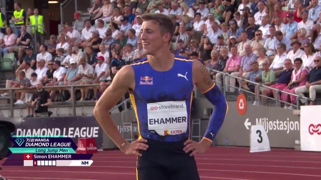 Oslo (NOR), saut en longueur messieurs : Simon Ehammer (SUI) va chercher la victoire !