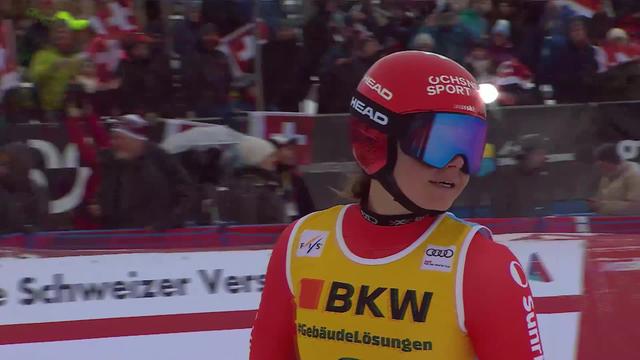 St-Moritz, Super-G dames: Corinne Suter (SUI) au départ
