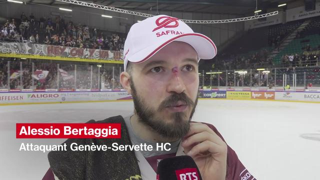 Acte 5: Genève - Bienne (7-1) : Interview de Alessio Bertaggia (Genève-Servette HC)
