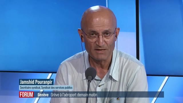 Grève à l'aéroport de Genève: interview de Jamshid Pouranpir