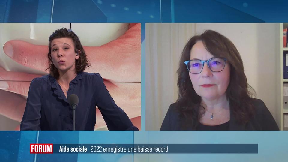 Baisse record du recours à l'aide sociale en 2022: interview de Corinne Hutmacher-Perret