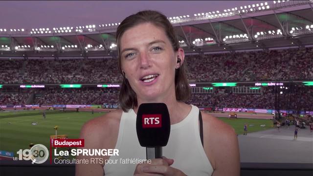 Léa Sprunger, consultante pour la RTS, évoque les attentes de la Suisse à ces championnats du monde d'athlétisme