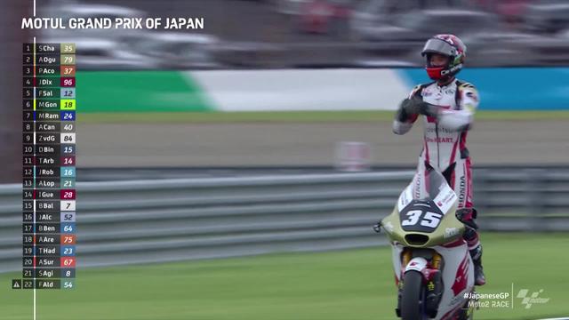 GP du Japon (#11), Moto2: Somkiat Chantra (THA) s'impose devant Ai Ogura (JPN) et Jake Dixon (GBR)